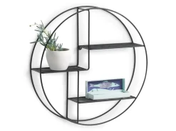 Zeller Wandregal Metall 55 cm x 12 cm Schwarz