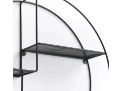 Zeller Wandregal Metall 55 cm x 12 cm Schwarz