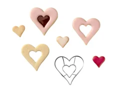 Zenker Ausstecher Linzer Herz 2 in 1 Silber