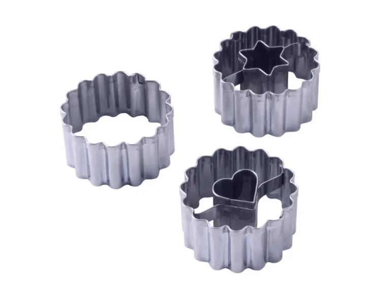 Zenker Ausstecher-Set Linzer Herz und Stern Silber 3-teilig