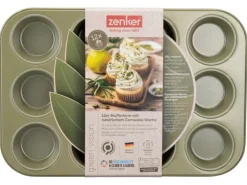Zenker 12er Muffinform Green Vision 38,5 cm x 26,5 cm x 3 cm
