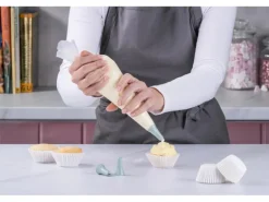 Zenker Spritzbeutel mit 3 Tüllen Weiß