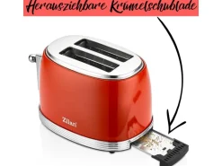 Zilan ZLN-7040 Retro 2 Scheiben Doppelschlitz Toaster 850 Watt