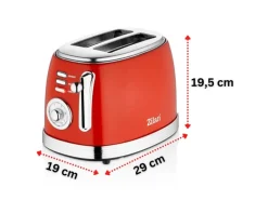 Zilan ZLN-7040 Retro 2 Scheiben Doppelschlitz Toaster 850 Watt