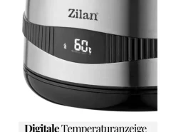 Zilan ZLN-1000 Wasserkocher mit Temperatureinstellung Edelstahl 1,7 L