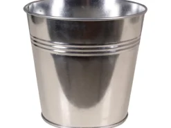 Zink-Übertopf Ø 11,5 cm x 10,5 cm Silber