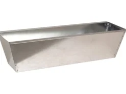 Zink-Blumenkasten für Palettenbau 38 cm x 13 cm x 9,5 cm Silber