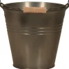Zink-Eimer Blacklook mit Henkel/Holzgriff 7,2 L 31 cm x 29 cm x27 cm