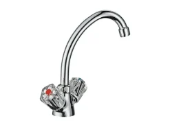 Zweigriff-Waschtischarmatur Ledro Chrom Niederdruck